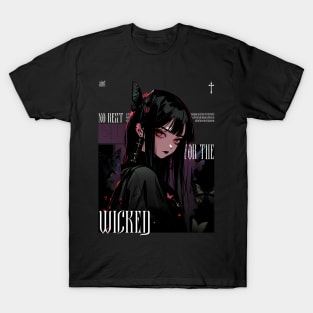 No Rest For The Wicked Anime Goth Halloween T-Shirt